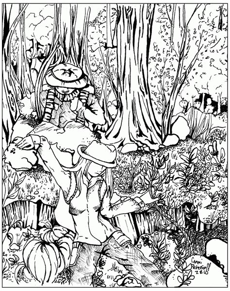 woodland coloring pages